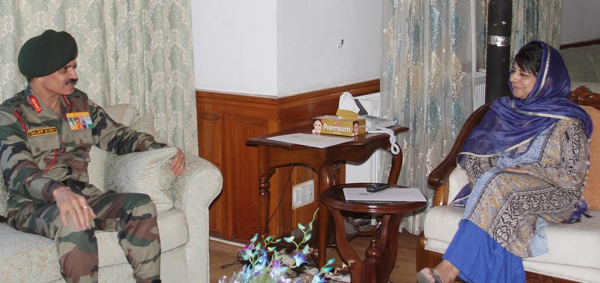 Army Chief calls on Mehbooba Mufti